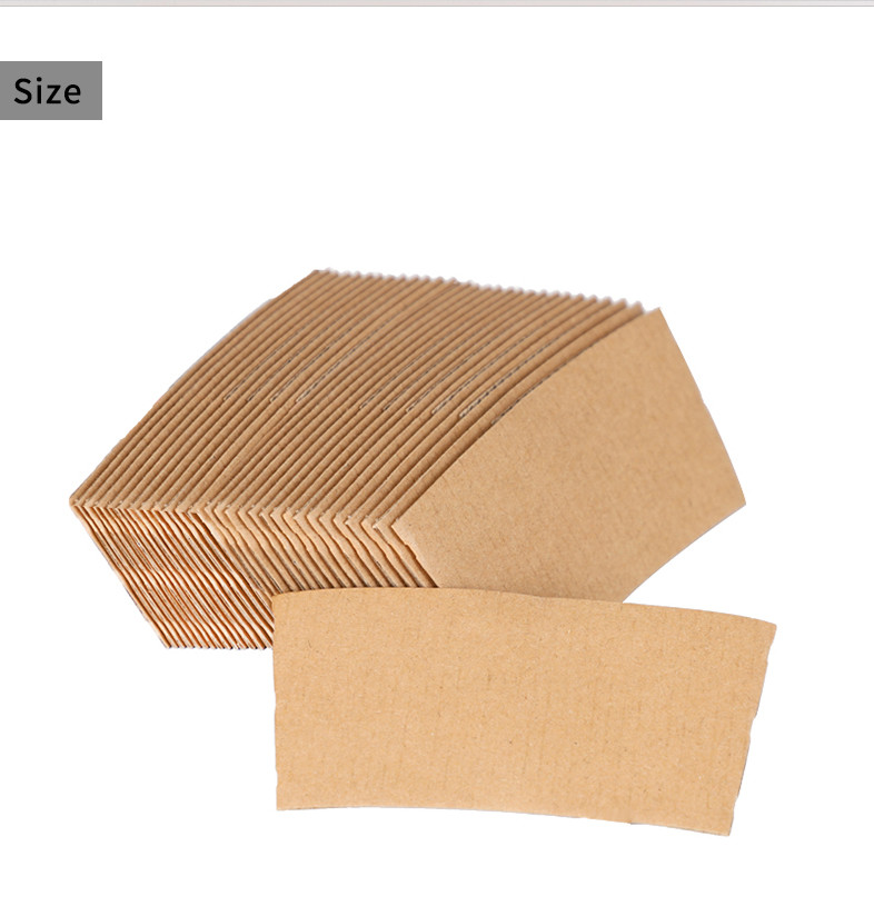 Coffee Sleeves Protective Heat Insulation Drinks Cup Sleeve Corrugated