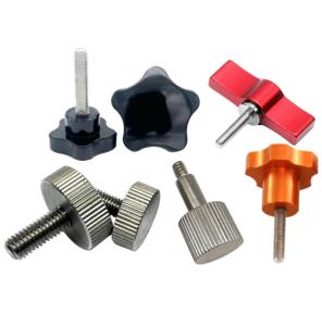 China OEM Stainless Steel Hand Tightening Thumb Screws Anodized Aluminum Knob Knurled Screw wholesale