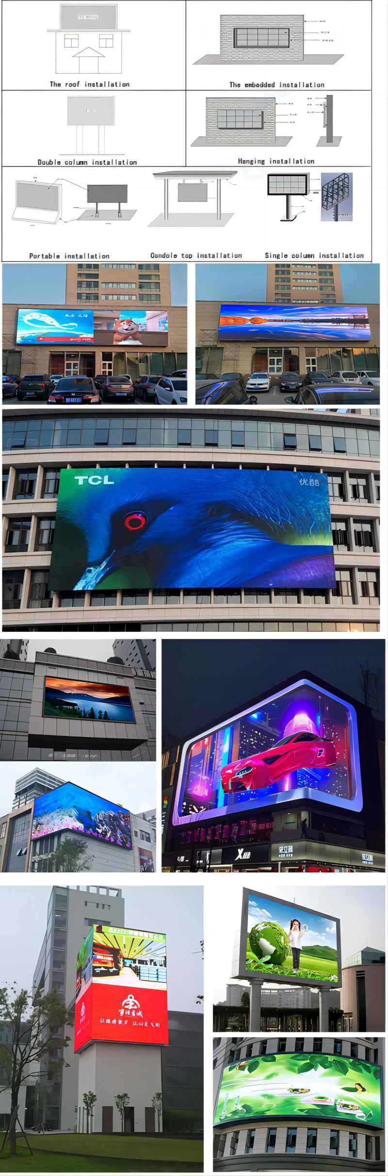 6500cd/sqm P10 960x960 Outdoor Led Display Empty Cabinet Screen