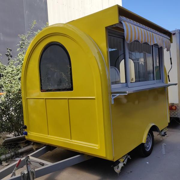 Quality Wholesale Price Customizable Mini Catering Icecream Trailer With Glass Reinforced Plastic for sale