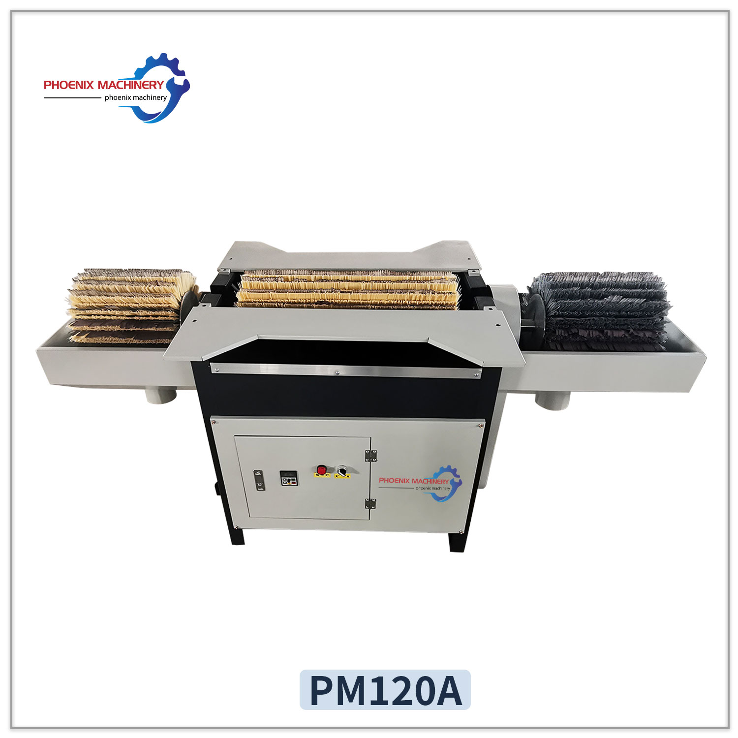 Sander Brush drum sander Woodworking machine Floor wood manual three-headed edging machine