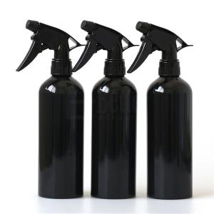 China Logo Printing matte black 500ml aluminum spray cosmetic bottles wholesale
