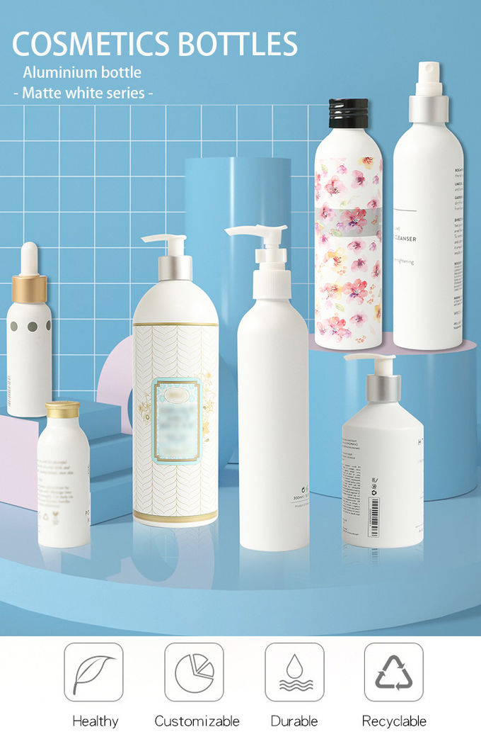 Aluminum Spray Cosmetic 30ml Reusable Shampoo Bottles