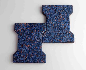 China 200x160mm Interlocking Rubber Pavers Floor Mat Impact Absorbing wholesale