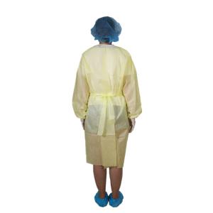 China Yellow Disposable Waterproof Isolation Surgical Gown wholesale