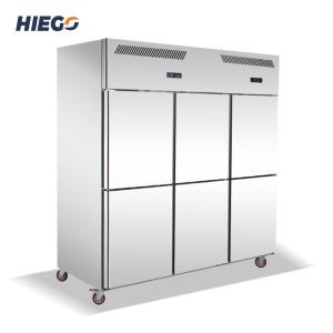 China 1600L Commercial Upright Refrigerator Stainless Steel 6 Doors Freezer wholesale