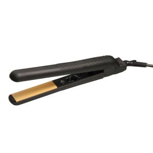 China Pure ceramic black temperture control hair straightener iron wholesale