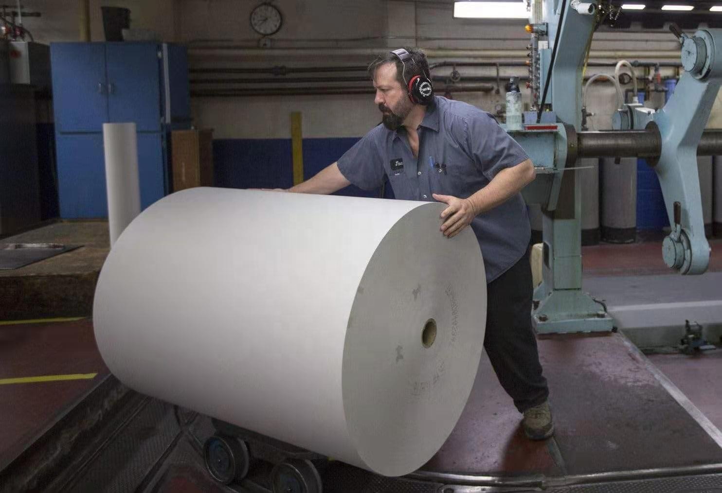 Offset Printing Compatible White Couch Jumbo Roll Raw Paper Materials ART PAPER C2S