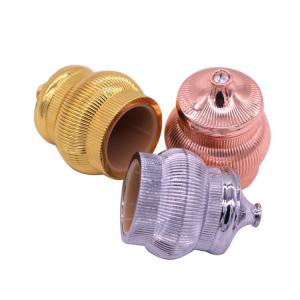 China Color Gold Zamak Perfume Caps For 15mm Neck , Durable Magnetic Perfume Cap wholesale