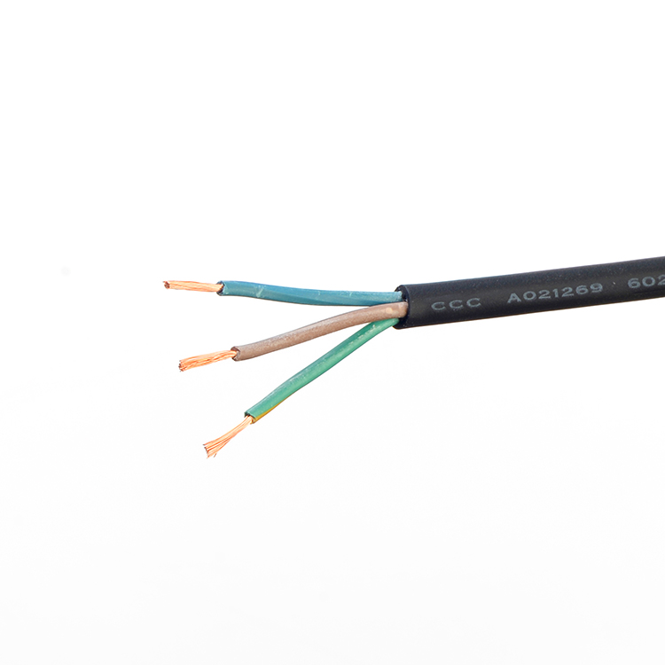 Vde Waterproof Rubber Sheath Cable Flexible Insulated 3 Core 0.75 1.0 1.5 2.5mm for Cable Stator Pump Flexible and Durable