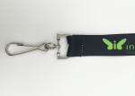 Polyamide Cotton Silk Black And White Lanyard For Advertisement