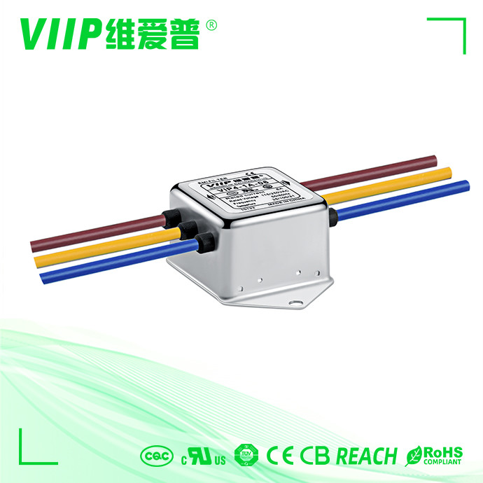Metal Case Power Supply Input Filter 30-100dB Emi Filter 10A