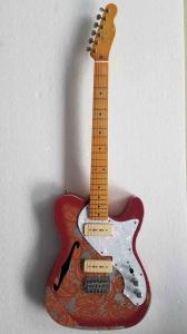 China Custom Flower Power F-Holes Tele Electric Guitar wholesale