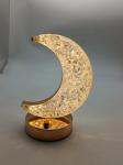 Battery Powered Night Light Moon Shape Rechargeable Table Lamp 3.7V 1200mA 18650