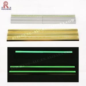 China Photoluminescent Black Aluminium Stair Nosing , 8.5mm Aluminum Stair Bullnose wholesale