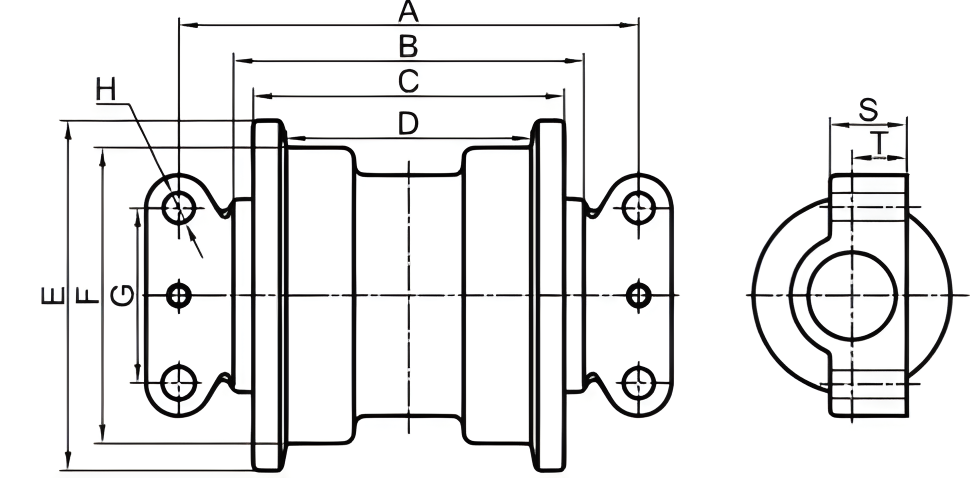 dh07 dh08 dh35 dh55 dh60 dx60 dh70 dh80 uh081 dh150 dh220 dh300 Excavator Track Roller