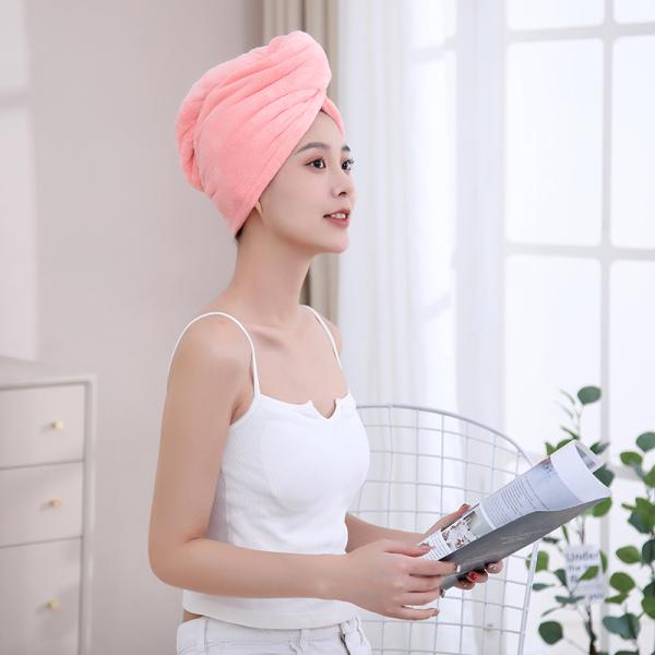 Women's High Density Hair Drying Cap 88g-90g Quick-drying Turban with Cartoon Embroidery