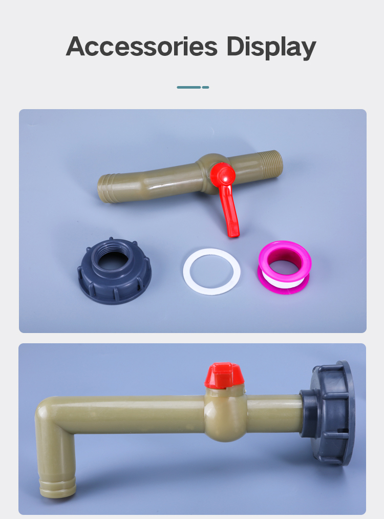 IBC Water Tank Valve Fittings in PE Plastic Type for Garden Irrigation Connector Sample