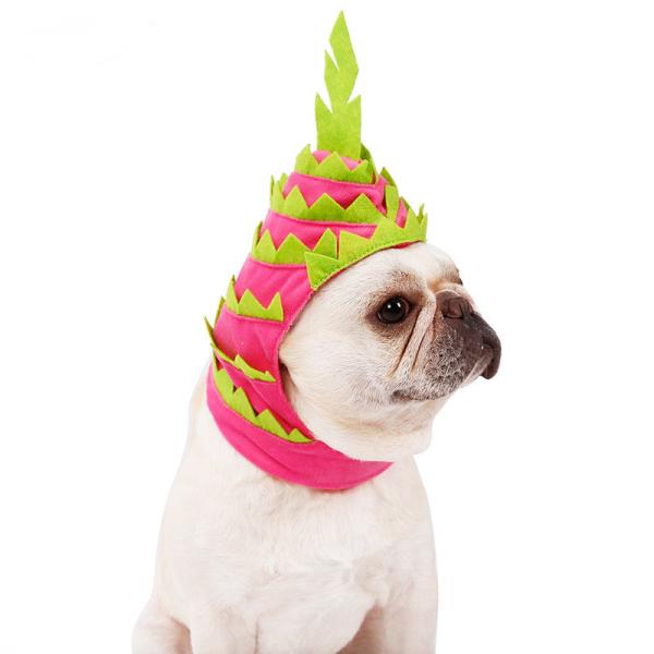 Headset Fire Dragon Fruit Shape Pet Headdress For Christmas