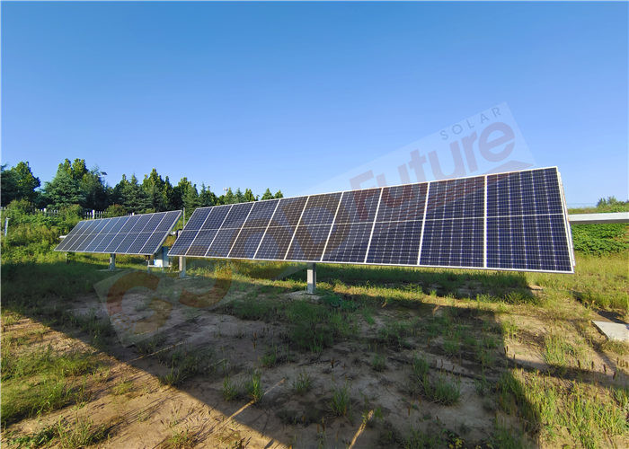 6kw Single Axis Solar Tracker Components Slew Drive Solar Panel Mounting Brackets