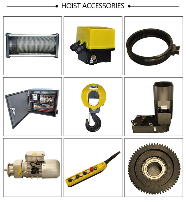 Double Brake European Metallurgical Single Girder Industrial Electric Hoist