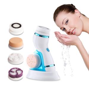 China 4 In 1 Facial Cleansing Brush Electric Sonic Vibration Face Scrubber Massage wholesale