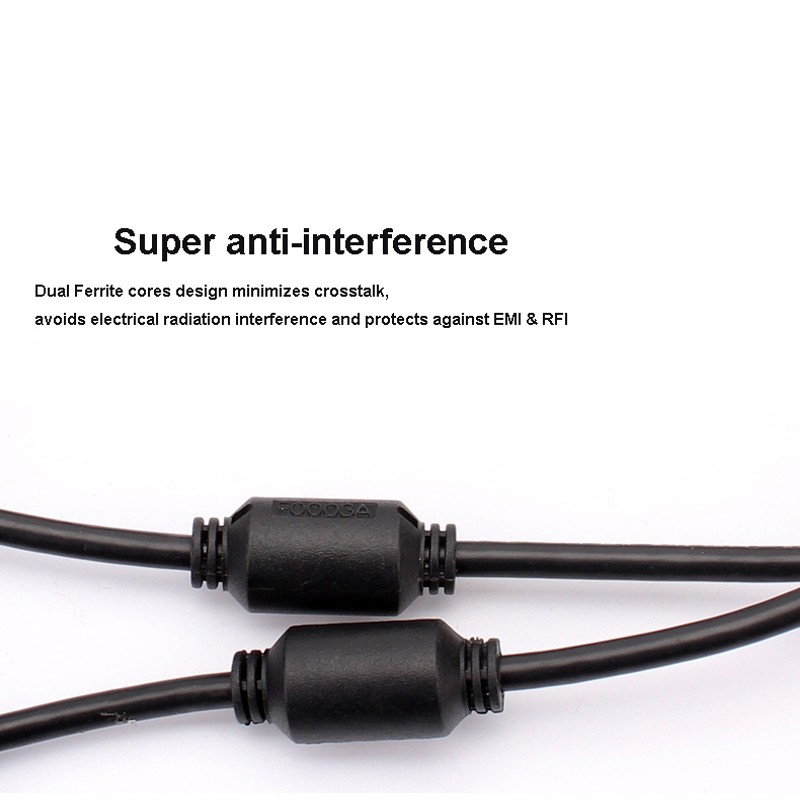 Male To Male Computer 3 + 4 VGA Monitor Cable 1.8m Length