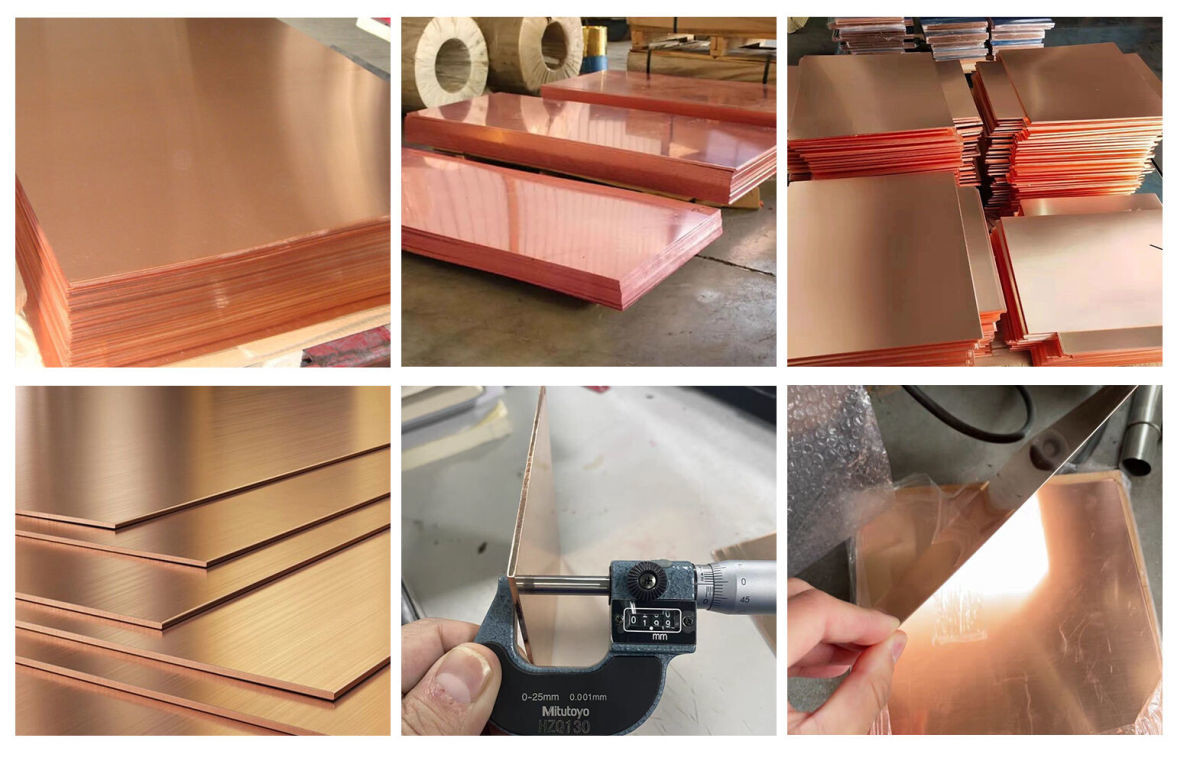 Polished Copper Sheet Metal 4mm 5mm 1mm Thick