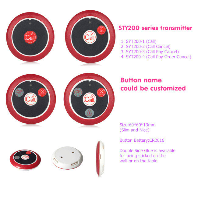 Cheap easy operation hospital clinic patient and nurse call bell wireless pager system with display receiver