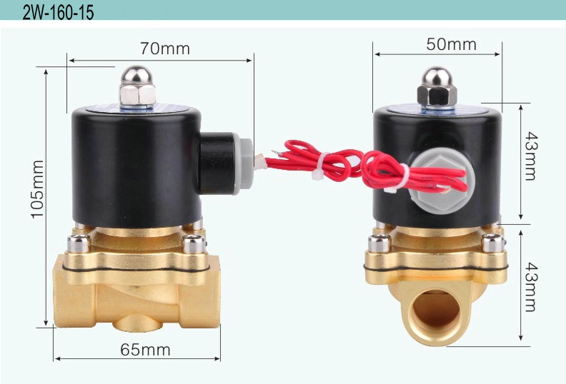 High Pressure Electric Water Valve , 2 Way Flow Control Solenoid -5-150 ℃