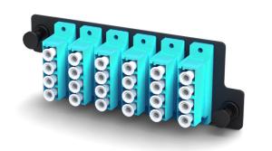 China 24 Port LC Fiber Optic Adapter Plate Panel Singlemode Multimode Steel wholesale
