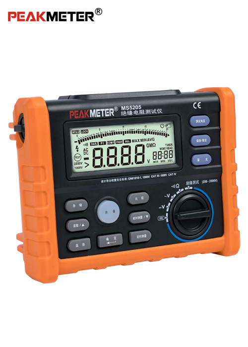 Black Digital Insulation Resistance Tester Analogue And Digital Multimete Measurement