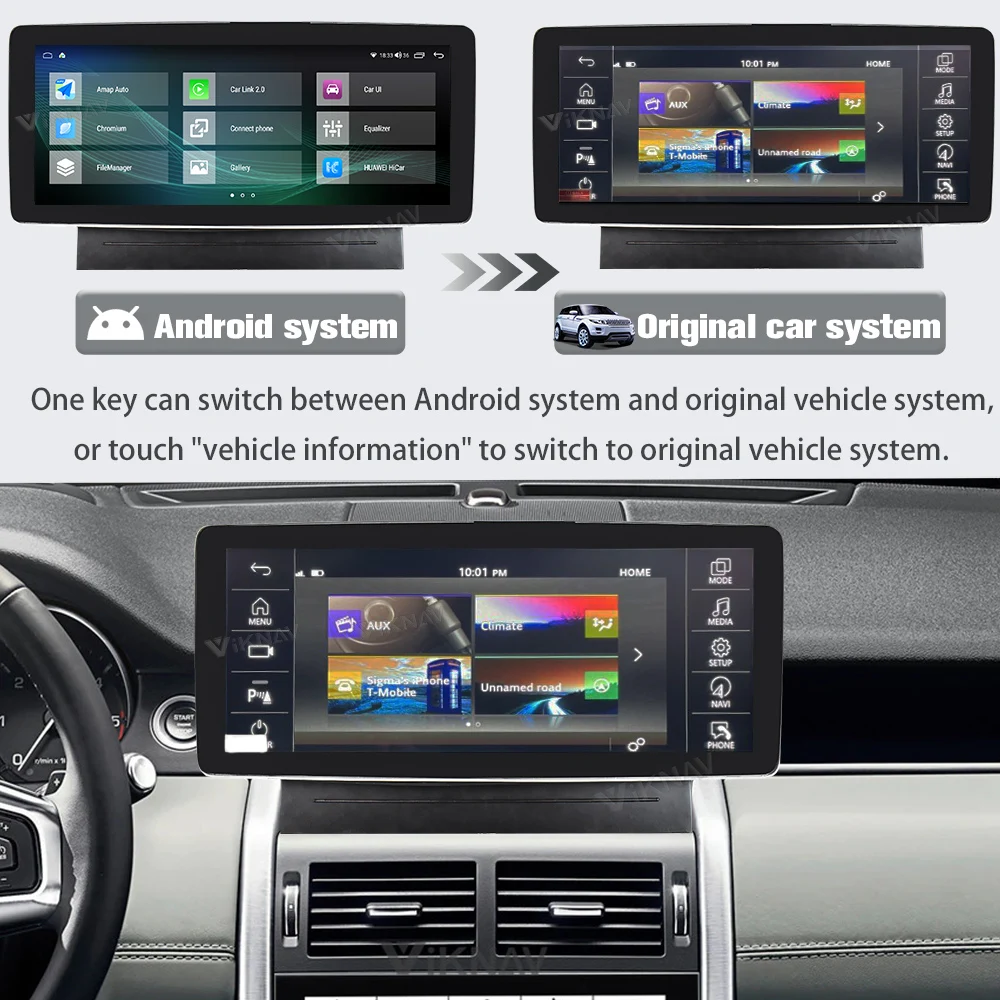 Android Head Unit Car Radio For Land Rover Discovery Sport L550 2015-2019 GPS Navigation New Upgrade Wireless Carplay