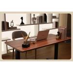 Electric Sit Stand Up Desk Adjustable Metal Frame Brown 710 mm Height Office