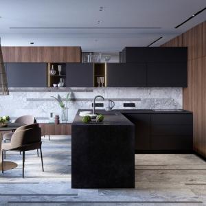 China Modern Style 6mm PVC Kitchen Cabinets Dining Room Glossy Wood wholesale