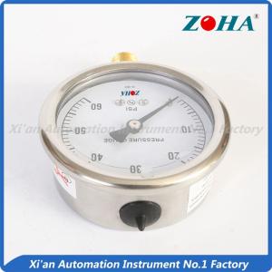 China Shock Violently Oil Filled Pressure Gauge With Bourdon Tube Customized Size wholesale