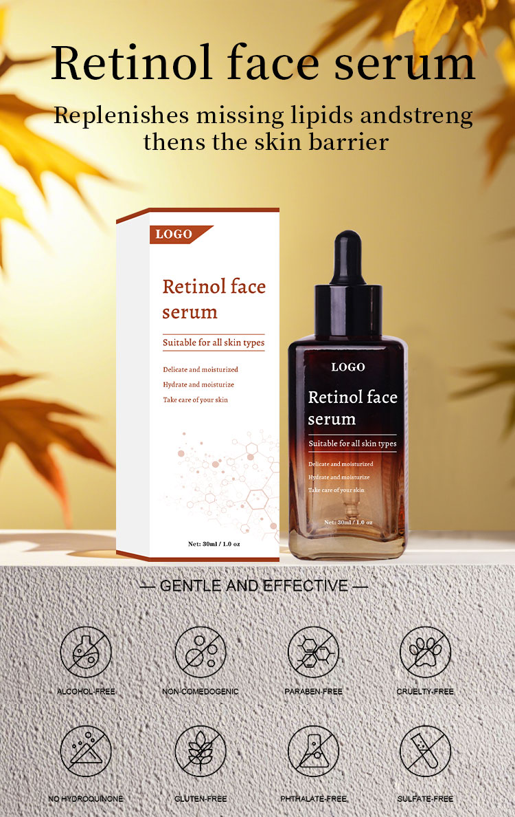 Retinol Face Skin Care Serum Organic Natural Anti Wrinkle Dark Spot Remover Brighten And Whitening Facial Serum