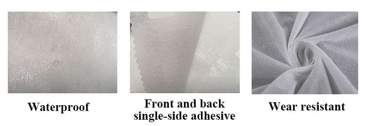 LDPE Coated Chemical Bond Non Woven Fusible Interlining Fabric with Double/Single Dot