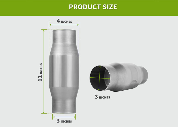 Mesh 400 TWC Three Way Catalyst 3 Inch Catalytic Converter 01608