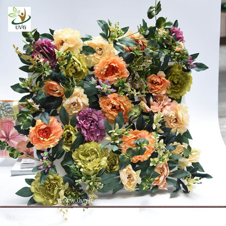 UVG romantic rose artificial floral wall for photography backdrop art studio backgroudn decoration CHR1143