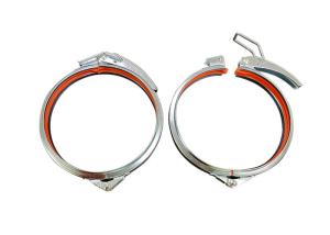 China Quick Release Round Carbon Steel Duct Clamps For Welding Connection wholesale