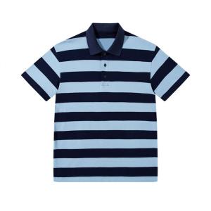 China Summer 100% Cotton Polo Shirt Short Sleeve Unisex Multicolor Horizontal Striped Shirt wholesale
