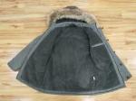 Grey Mens Longline Padded Coat Fur Hood Longline Mens Puffer Coat
