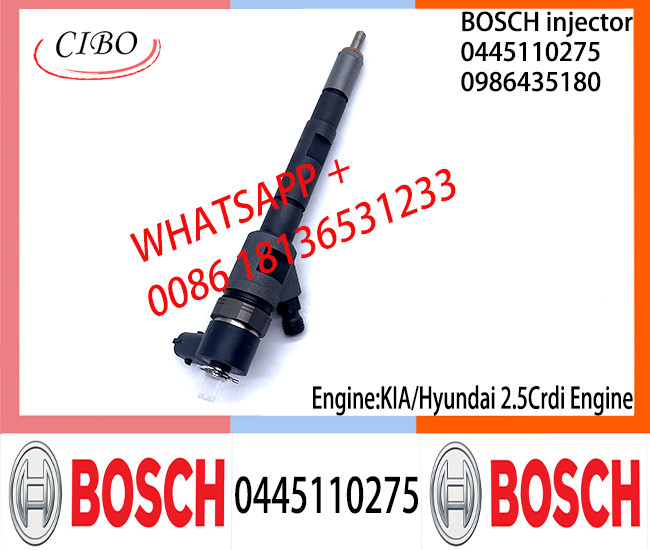 BOSCH injetor 0445110275 0445110274 Common fuel Injector 0986435180 33800-2A100 33800-2A110 for KIA/HYUNDAI 2.5CRDi