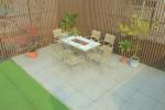 Aluminum Outdoor Rattan Table And Chairs Beach Style