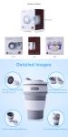 Microwavable Odorless 350ML Collapsible Silicone Coffee Cup
