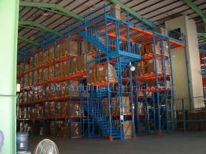 China Industrial Steel Mezzanine Floors Two Level Stair Warehouse System wholesale