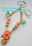 Baby sling necklace, baby bracelet, crochet bracelet, teething bracelet, crochet
