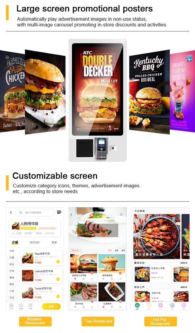 Self-Ordering Digital Kiosk for Retail and Hospitality