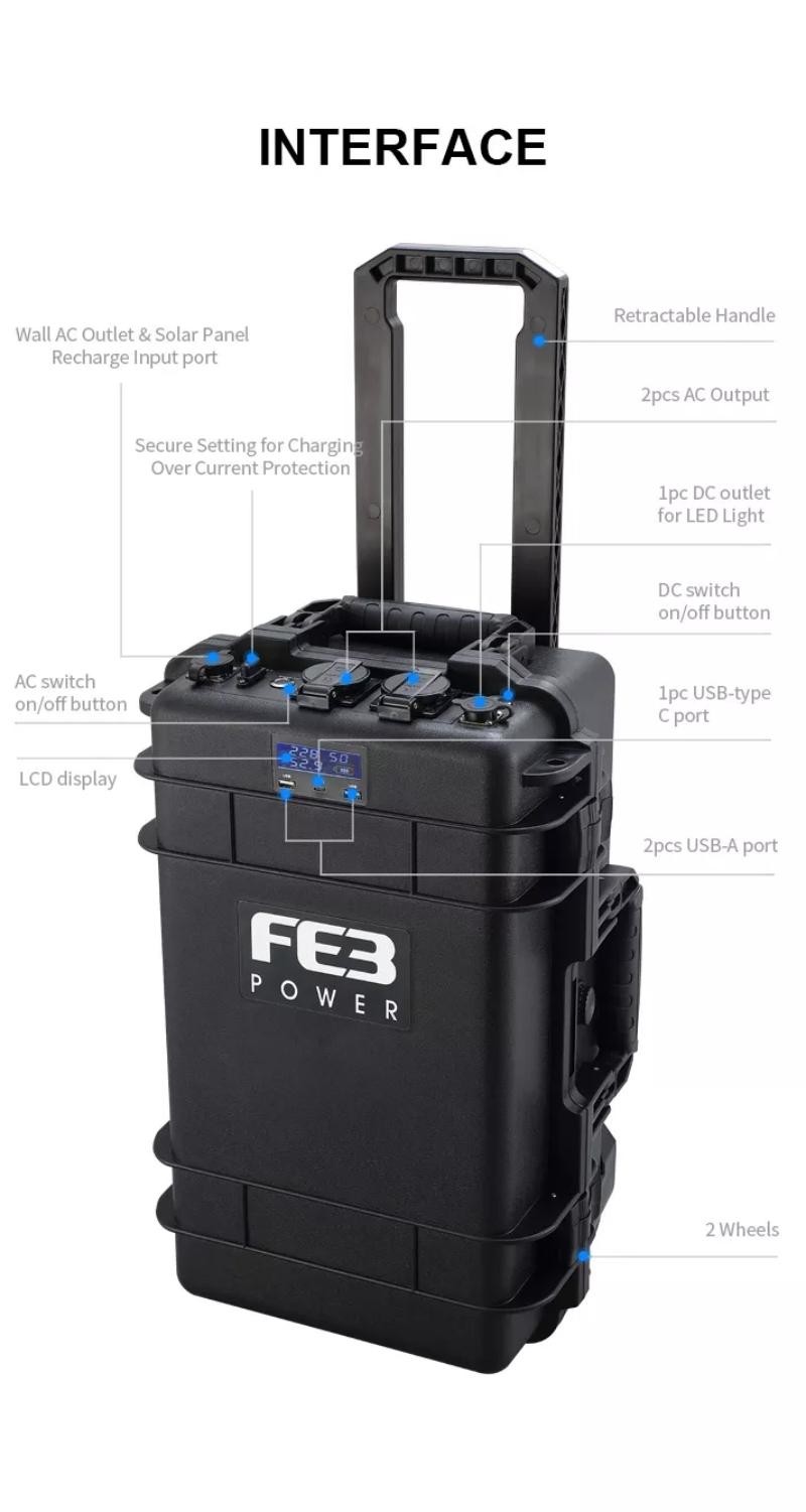 2000W Outdoor Portable Power Station 3000W For Outdoor Camping